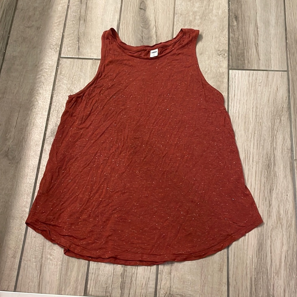 Gorgeous shimmer glitter sparkly old navy luxe tank top small